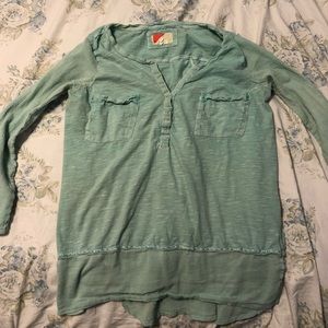 Blue Quarter Sleeve Shirt